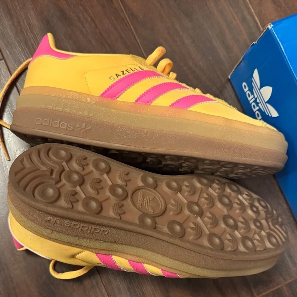 Adidas Gazelle Orange/Yellow & Pink - Picture 6 of 7